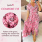 【S-4XL】💝Rochie cu imprimeu floral și decolteu ascuțit
