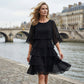 💖Rochie elegantă pentru femei, cu mâneci cu volane, în straturi – Stil natural pentru orice ocazie💃