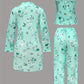 Set confortabil de pijamale din 3 piese – halat, camisol și pantaloni lungi
