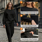 🔥Set de top cu tiv neregulat și pantaloni casual pentru femei