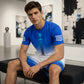 👕Set de tricou și pantaloni scurți pentru bărbați, vară – Design gradient, respirabil și ușor – Perfect pentru zilele călduroase și ieșirile casual 🩳
