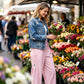 💖Pantaloni Gingham lejeri pentru femei, croială largă