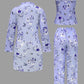 Set confortabil de pijamale din 3 piese – halat, camisol și pantaloni lungi
