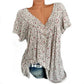 👕 50% REDUCERE ACUM! 🌸 Bluză cu mâneci scurte și imprimeu de primăvară – țesătură ușoară, imprimeuri vibrante și croială casual 👚