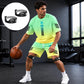 👕Set de tricou și pantaloni scurți pentru bărbați, vară – Design gradient, respirabil și ușor – Perfect pentru zilele călduroase și ieșirile casual 🩳