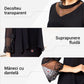 ✨Rochii elegante negre cu mânecă 3/4 pentru femei