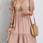【S-3XL】👗Rochie lungă casual cu mânecă scurtă