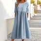 【S-5XL】👗Rochie din bumbac cu decolteu rotund și buzunare