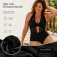 🌊 Costum de baie femei cu decolteu halter, modelator talie, material elastic confortabil pentru plajă