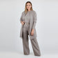 ⏳Promoție limitată de primăvară⏰Set elegant din 3 piese, incluzând cardigan lung, top și pantaloni💞