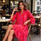 👗Rochie de damă cu decolteu în V și imprimeu boho💥