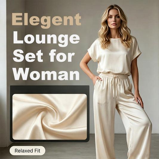 Set femei din satin bluză mâneci scurte și pantaloni, model elegant de zi