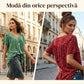 👕 50% REDUCERE ACUM! 🌸 Bluză cu mâneci scurte și imprimeu de primăvară – țesătură ușoară, imprimeuri vibrante și croială casual 👚
