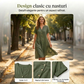 🍃☁️ Rochie lejeră și respirabilă pentru femei, cu decolteu în V și buzunare 😍