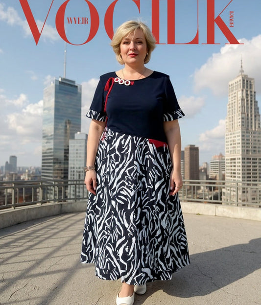 Rochie casual patchwork pentru femei