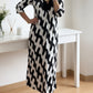🌸Reduceri de început de primăvară: 49% reducere!🔥 Rochie maxi casual-chic – decolteu în V, mâneci de lungime medie, perfectă pentru fiecare zi ✨