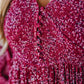 💃Rochie lungă pentru femei, cu talie smocată, din rayon floral, căptușită