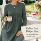 🌸 Ett elegant val ✨Damernas Ribbstickade A-linjeklänning – Elegant Midiklänning med Lång Ärm för Höst och Vinter
