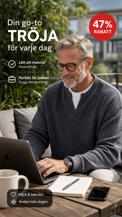 🔥🔥En liten överraskning🎁Ett måste🔥|👕 Strukturerad waffeltröja för män