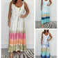 ✨💝 Fustă lungă de vară pentru femei, vopsită în stil tie-dye 👗