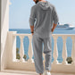 📢📢50% REDUCERE !!! Set de 2 piese pentru bărbați: bluză cu glugă și pantaloni largi, casual
