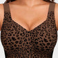 🏆Sutien din gel cu model leopard, cu susținere puternică | Sutien pentru femei, fără balene 👍Gata cu sânii lăsați