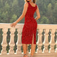 💖ULTIMA ZI DE REDUCERI 50% REDUCERE💃Rochie de petrecere fără mâneci, cu gât rotund, pentru femei, cu paiete