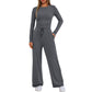 🔥ULTIMA ZI 50% REDUCERE👚2026 Set pantaloni largi cu mâneci lungi pentru femei, pentru ținute casual 💕