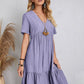 【S-3XL】👗Rochie lungă casual cu mânecă scurtă