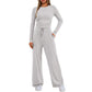 🔥ULTIMA ZI 50% REDUCERE👚2026 Set pantaloni largi cu mâneci lungi pentru femei, pentru ținute casual 💕