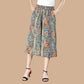 【S-4XL】💖Femeii talie Elastic ridicat plisat sifon Wide Leg Culottes