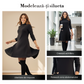 📢📢REDUCERE DE 60%!! 💝Rochie elegantă cu mâneci lungi și pliuri