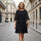 💖Rochie elegantă pentru femei, cu mâneci cu volane, în straturi – Stil natural pentru orice ocazie💃