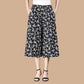 【S-4XL】💖Femeii talie Elastic ridicat plisat sifon Wide Leg Culottes