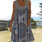 👗 【S-5XL】Femei de vară fără mâneci rochie imprimată de vară