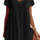 💝Rochie casual cu mâneci scurte, cu decolteu în V