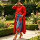 ✨👖Blugi largi Artistic Flower pentru femei