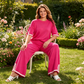 🧶 Set damă 2 piese cu top tricotat și pantaloni largi