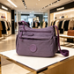 👜Geantă de umăr pentru femei, într-o singură culoare ✨Geantă de zi cu zi la modă, cu fermoar și mai multe buzunare