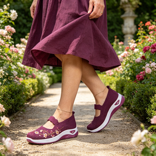 🌸 Pantofi casual din țesătură tricotată, cu talpă moale și respirabili
