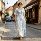 🌷Ofertă limitată în timp👗Rochie cu mâneci cu volane și croi evazat, cu un aspect eteric
