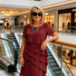 Rochie midi elegantă din șifon plisat