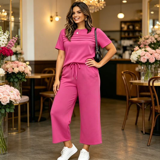 👕Tricou slim fit pentru femei – guler în V cu revere, material răcoros, culori uni 🌿