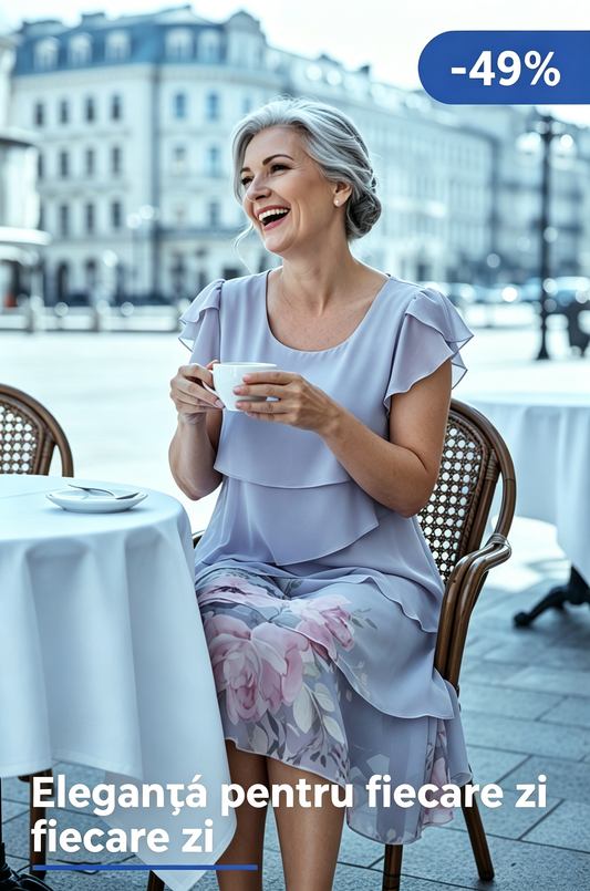 🌸✨ Rochie colorată tip tort | Decolteu rotund | Mărimi S–3XL
