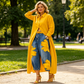 ✨👖Blugi largi Artistic Flower pentru femei