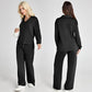Compleu Casual 2 Piese, Bluza cu Fermoar și Pantaloni Largi cu Șnur, Tricotat Moale — 6 Culori