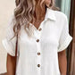 👗Rochie cămașă casual cu mânecă scurtă, cu nasturi, cu buzunar