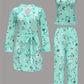 Set confortabil de pijamale din 3 piese – halat, camisol și pantaloni lungi