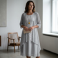 Set de rochie de gală până la genunchi și cardigan pentru femei