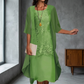 Set de rochie de gală până la genunchi și cardigan pentru femei